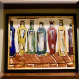 A07. Bottle painting signed “ML” 